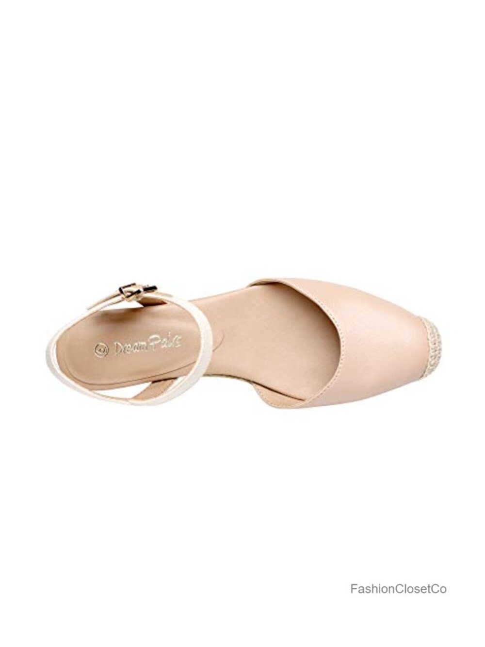 Closed Toe Espadrilles Wedge Sandals with Adjustable Ankle Strap - Picture 3 of 6